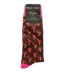 Beau Ties of Vermont Men’s Flamingo Socks 🦩 (US 8-12.5)